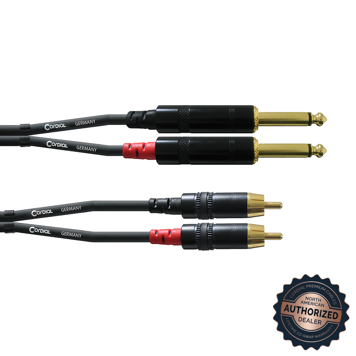 Cordial Unbalanced Dual-Mono Cable; 3ft.

CFU 0.9 PC

(2x) 1/4" TS Male to (2x) RCA Male; 3ft. 