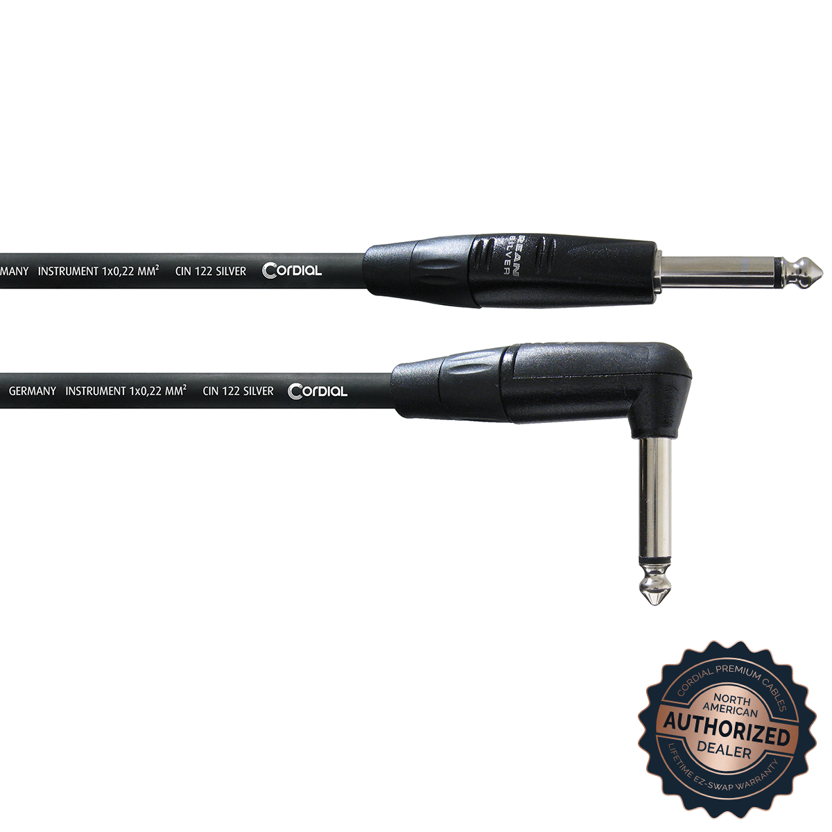 Cordial Guitar / Instrument Cable; 10ft.

SKU: CII 3 PR

1/4" TS Male to 1/4" TS Male Right-Angle; 10ft.