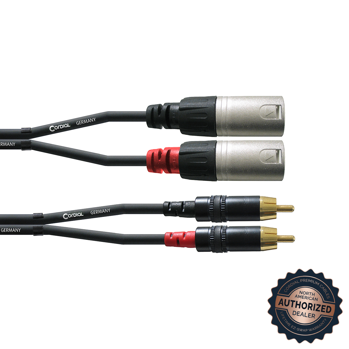Cordial Unbalanced Dual-Mono Cable; 10ft.

SKU: CFU 3 MC

(2x) RCA Male to (2x) XLR Male; 10ft. 
