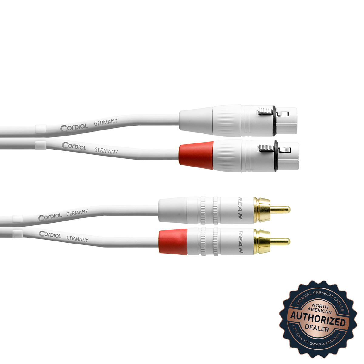 Cordial ESSENTIALS Unbalanced Dual-Mono Cable; White, 10ft.

SKU: CFU 3 FC - SNOW

(2x) RCA Male to (2x) XLR Female; White, 10ft. 